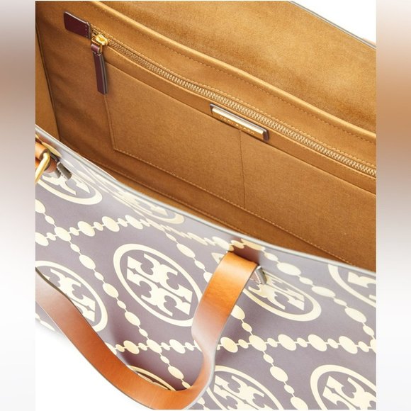 🔥HP🔥NeW! Tory Burch T Monogram Contrast Embossed Tote - Picture 7 of 17